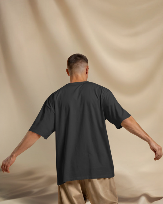Plain Black Terry Knit Tee