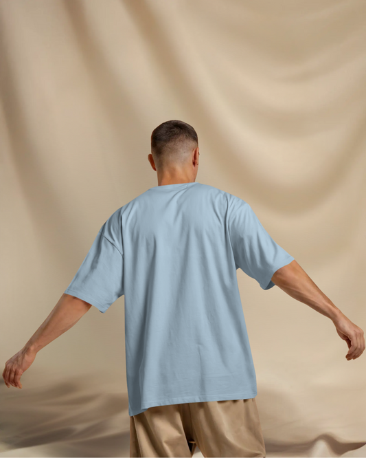 Plain Baby Blue Terry Knit Tee