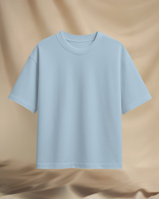 Plain Baby Blue Terry Knit Tee