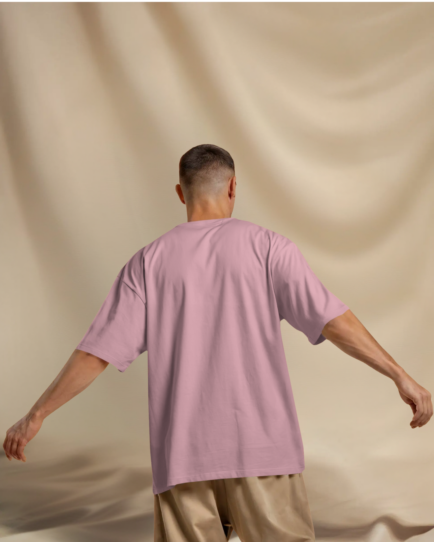Plain Flamingo Pink Terry Knit Tee