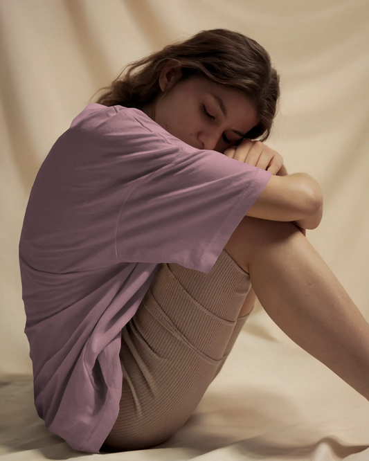 Plain Flamingo Pink Terry Knit Tee
