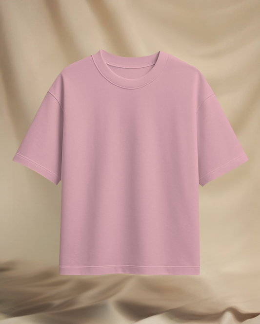 Plain Flamingo Pink Terry Knit Tee
