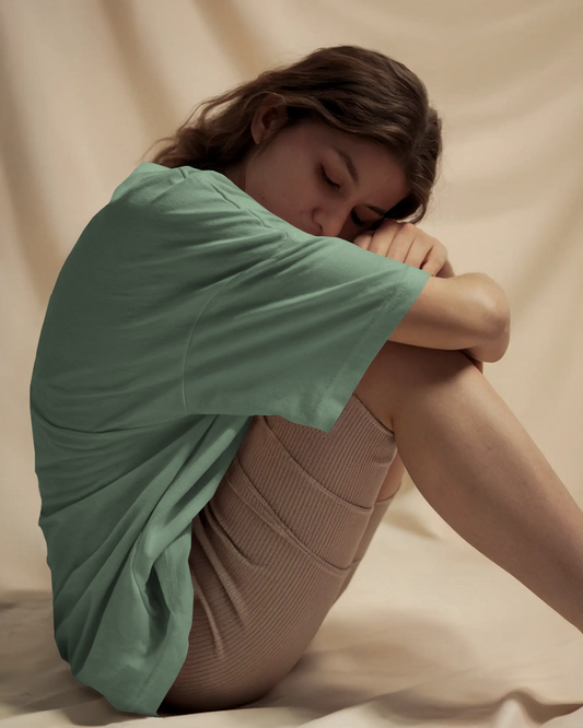 Plain Jade Green Terry Knit Tee