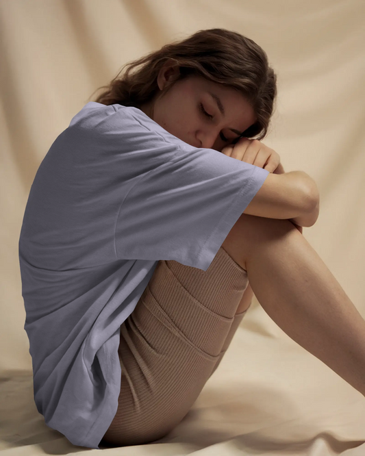 Plain Lavender Terry Knit Tee