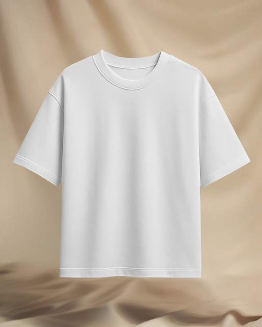 Plain White Terry Knit Tee